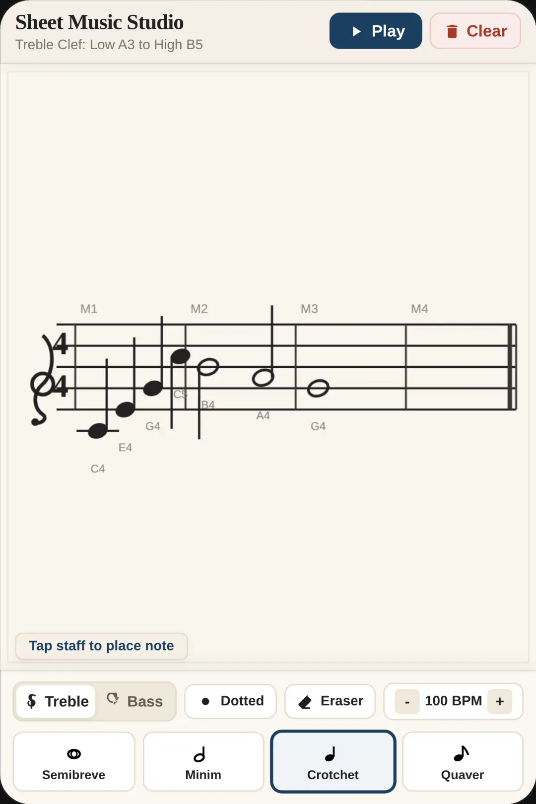 Sheet Music Studio (With Quavers) cover