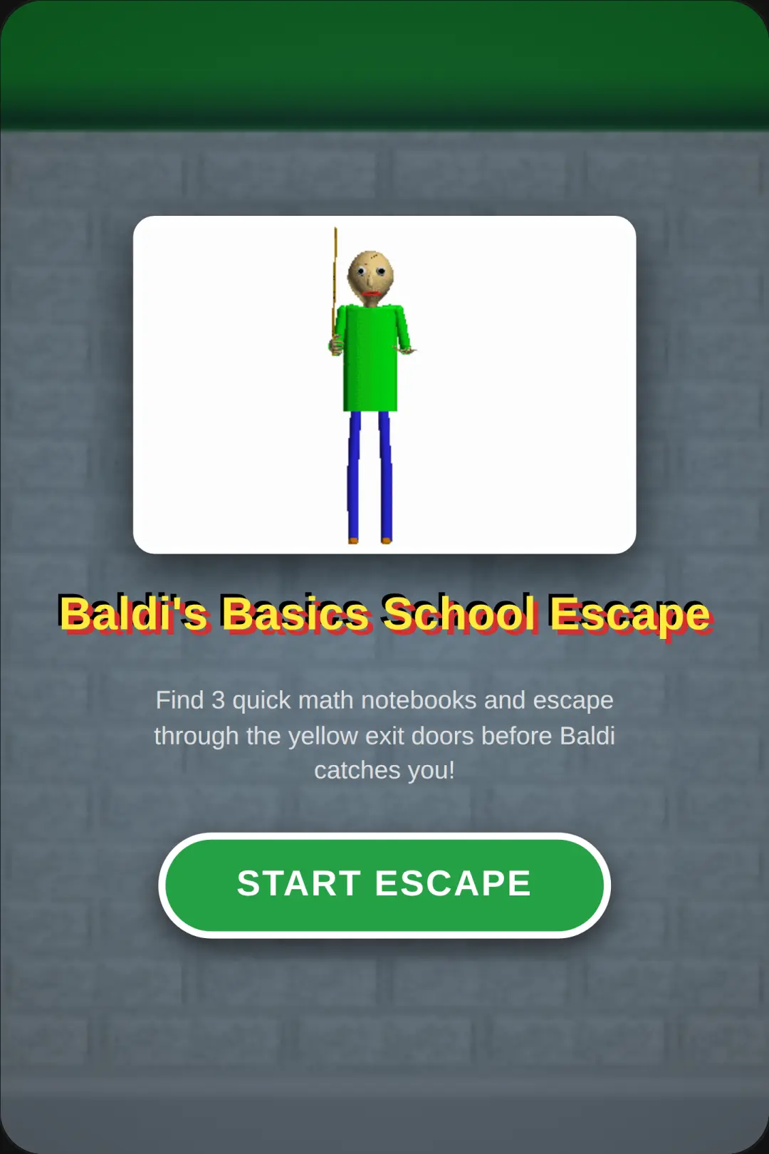 Baldi's Basics: School Escape cover