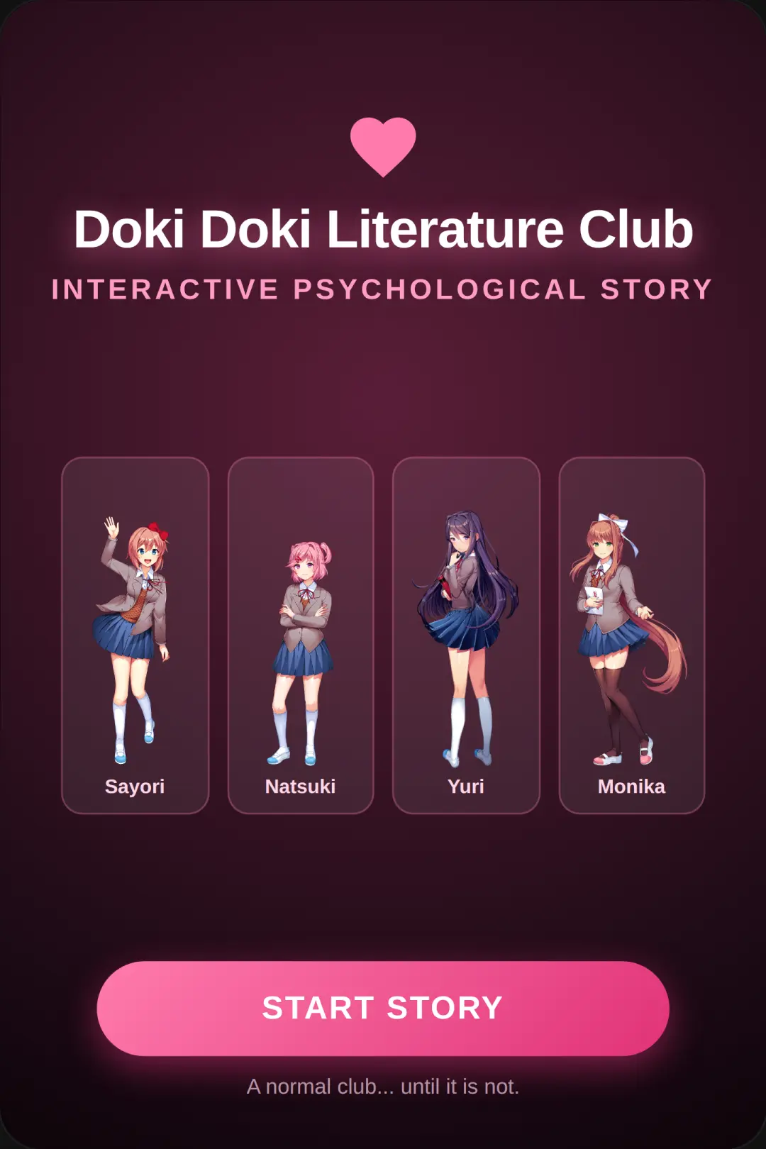 Doki Doki Literature Club cover