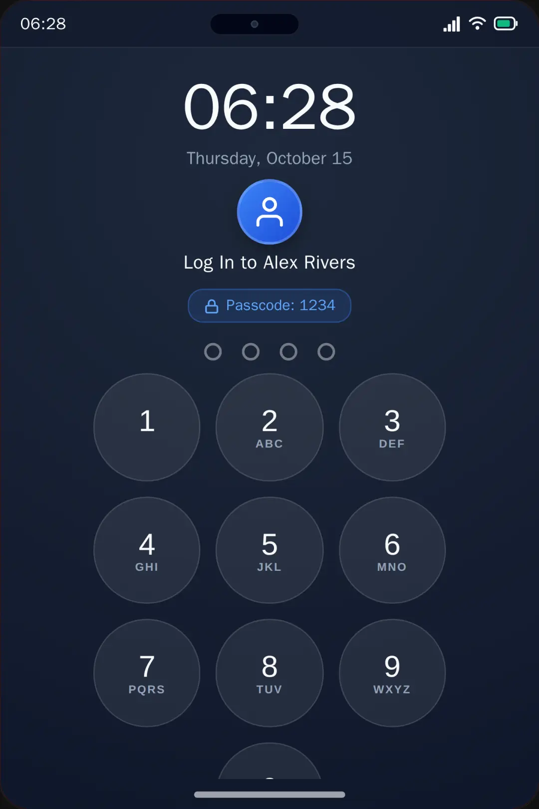 Smartphone OS (Passcode: 1234) cover