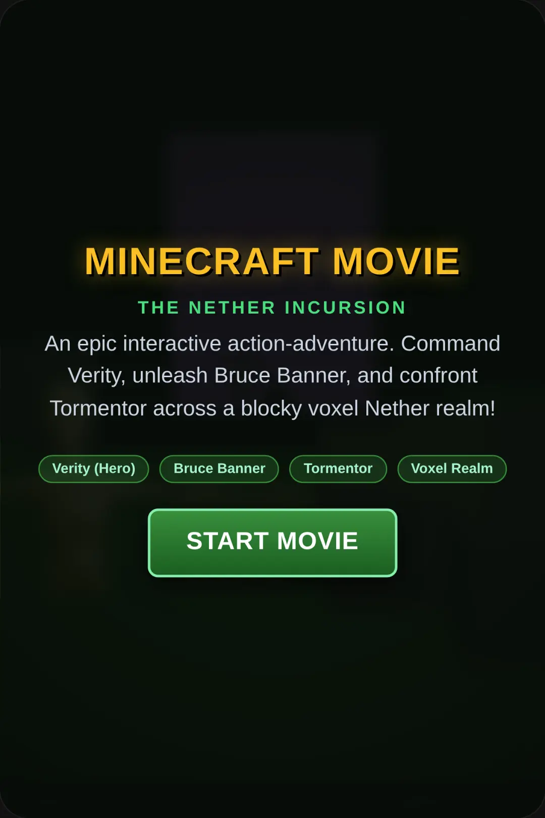 Minecraft: The Nether Incursion - Interactive Movie cover