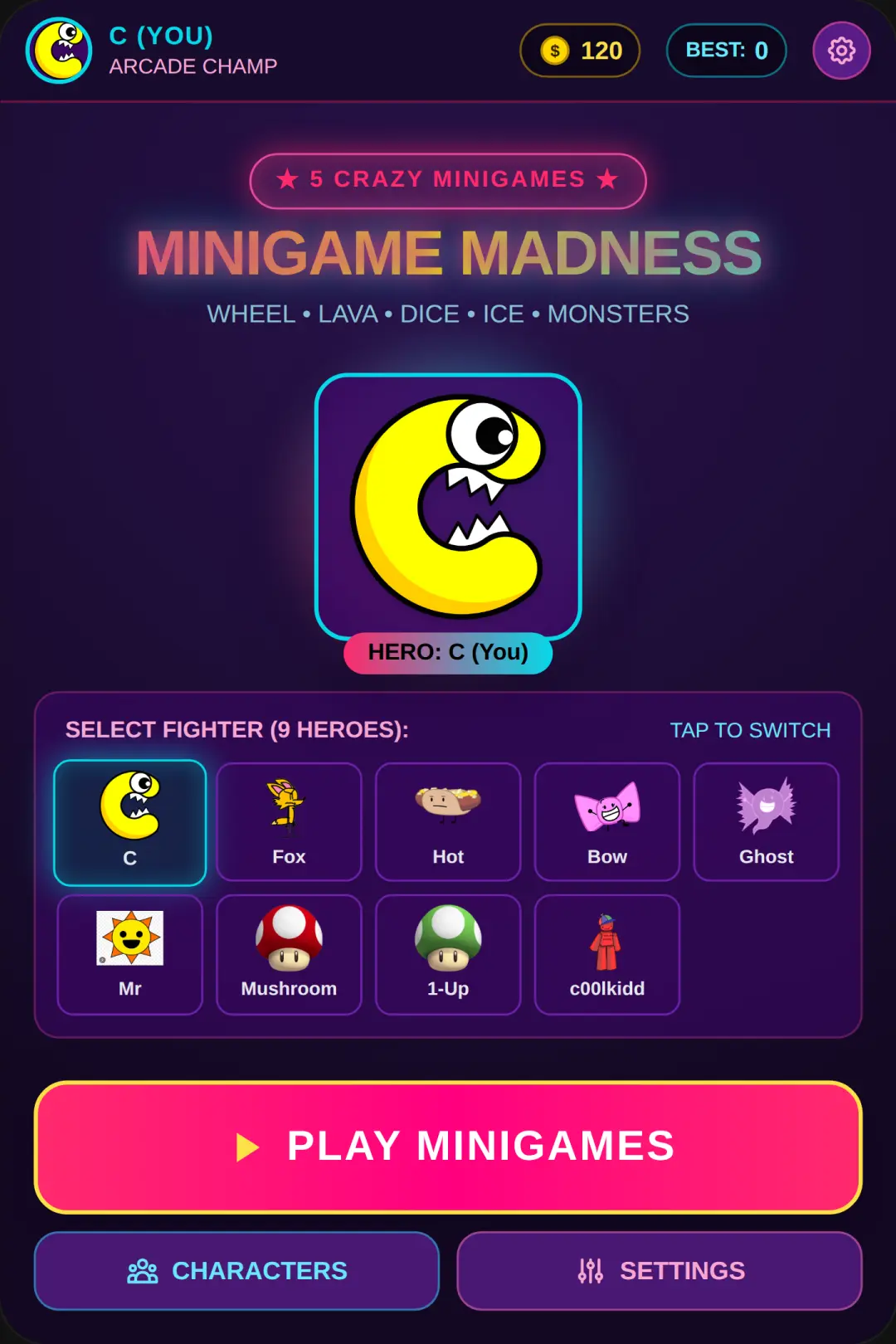Minigame Madness Arcade cover