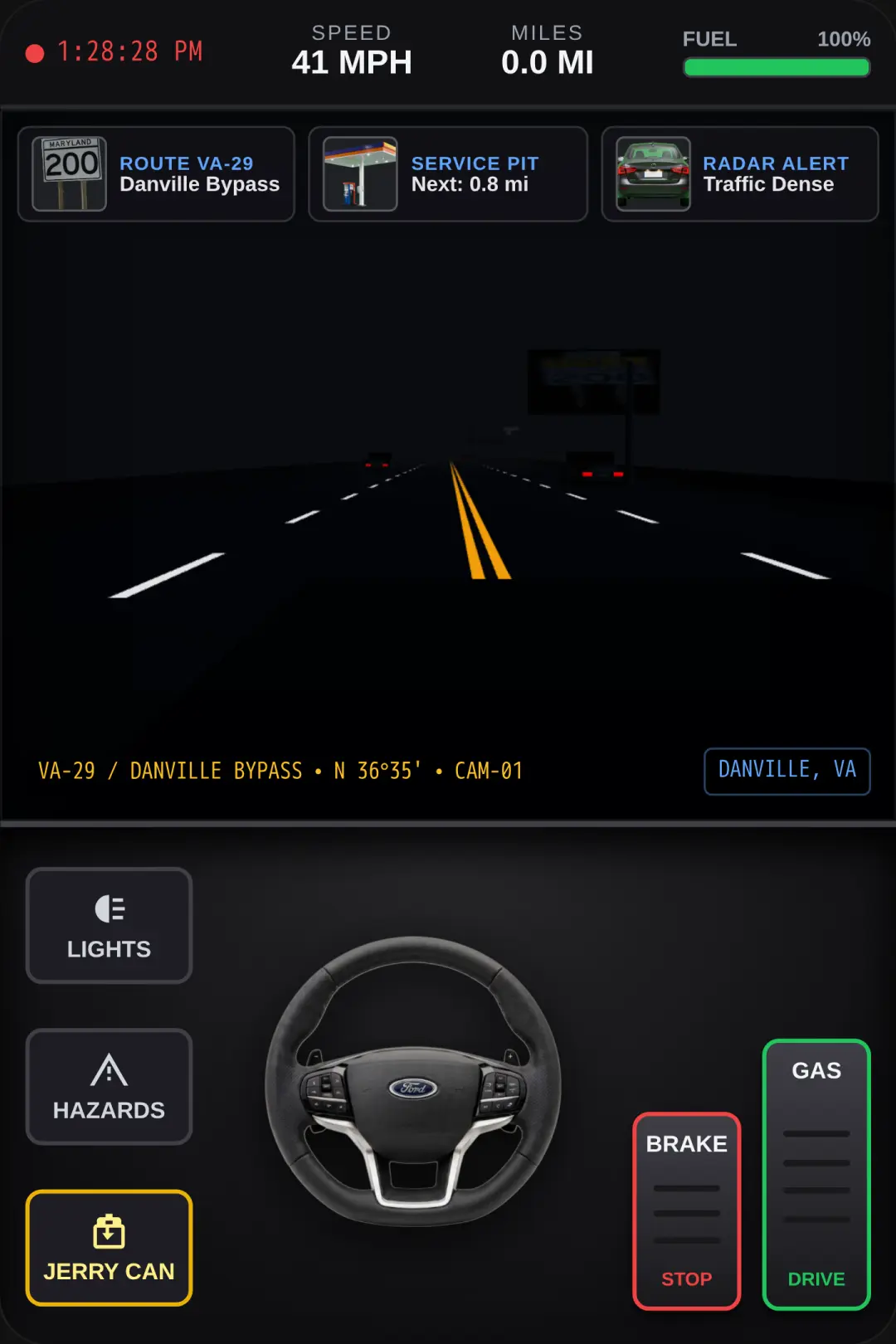 Virginia Danville Dash Cam 3D (UPDATE+ HOTFIX) cover