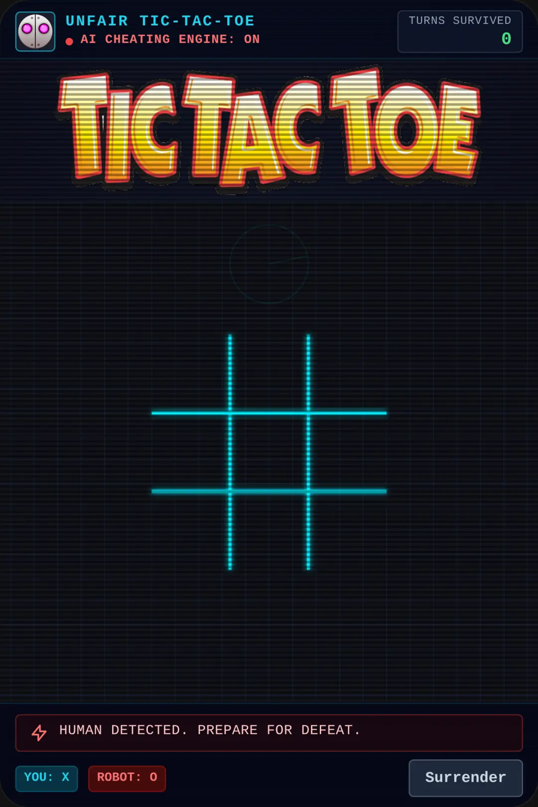 Unfair Tic-Tac-Toe cover