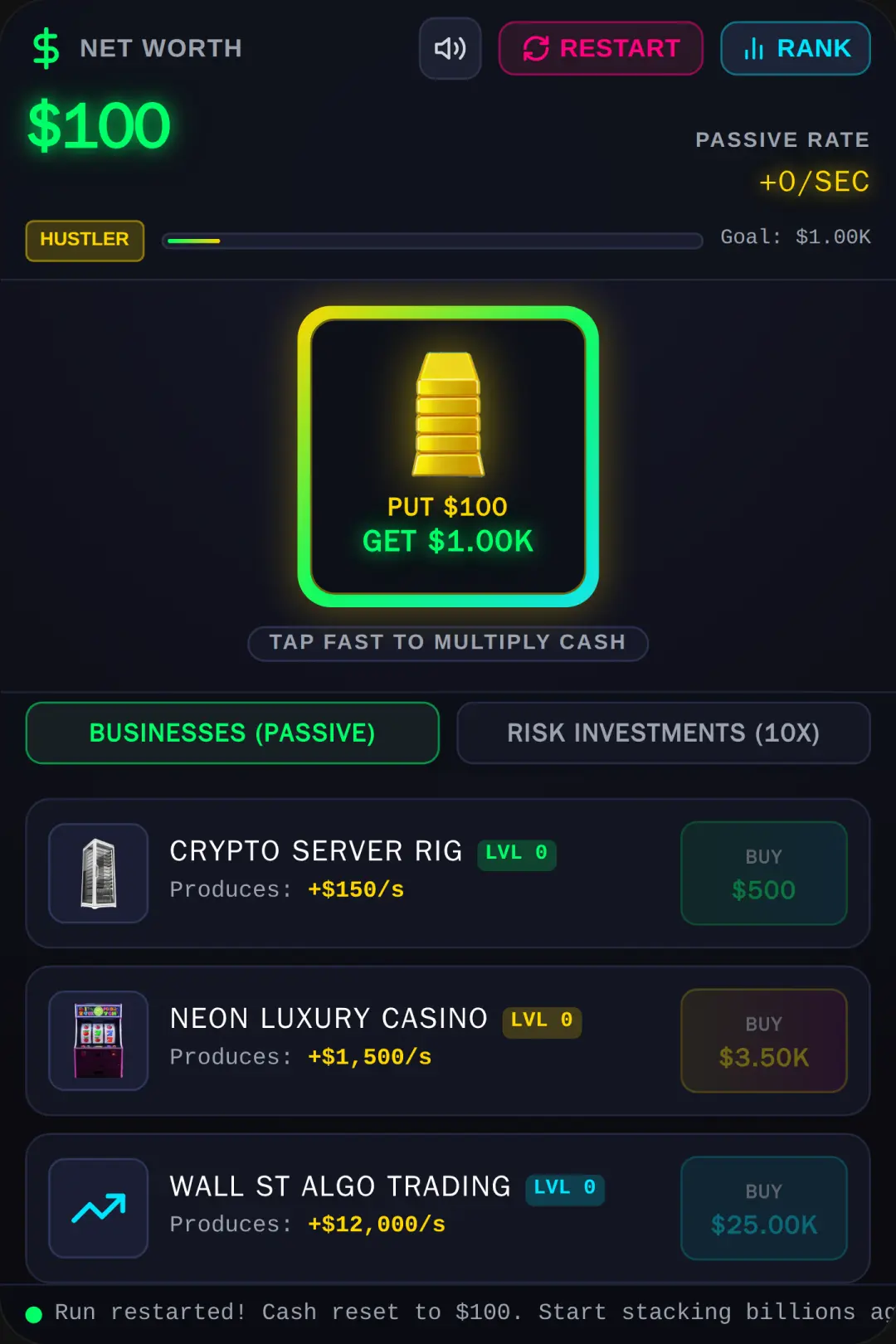 Money Printer Tycoon - Neon Luxury Cash Multiplier cover