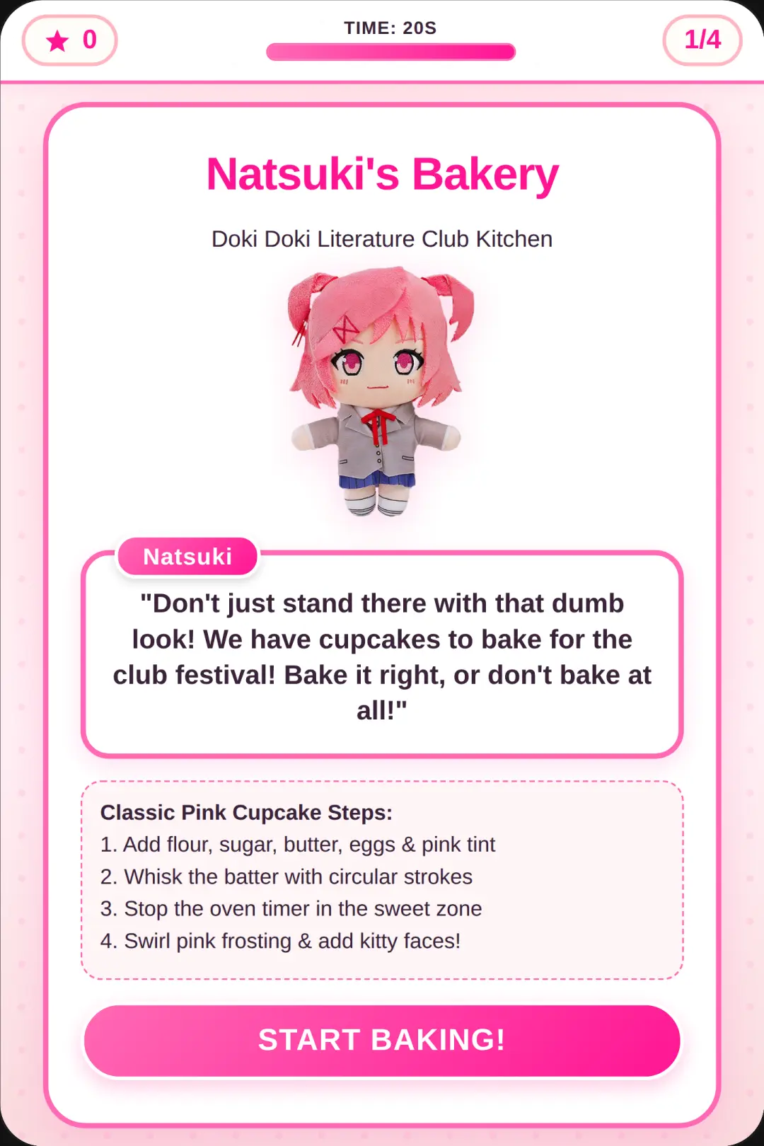 Natsuki's Cupcake Bakery - DDLC cover