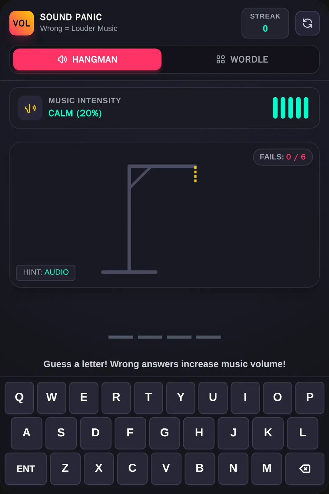 Sound Panic: Hangman & Wordle cover