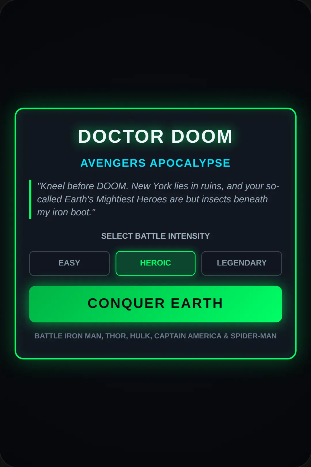 DOCTOR DOOM: AVENGERS APOCALYPSE cover