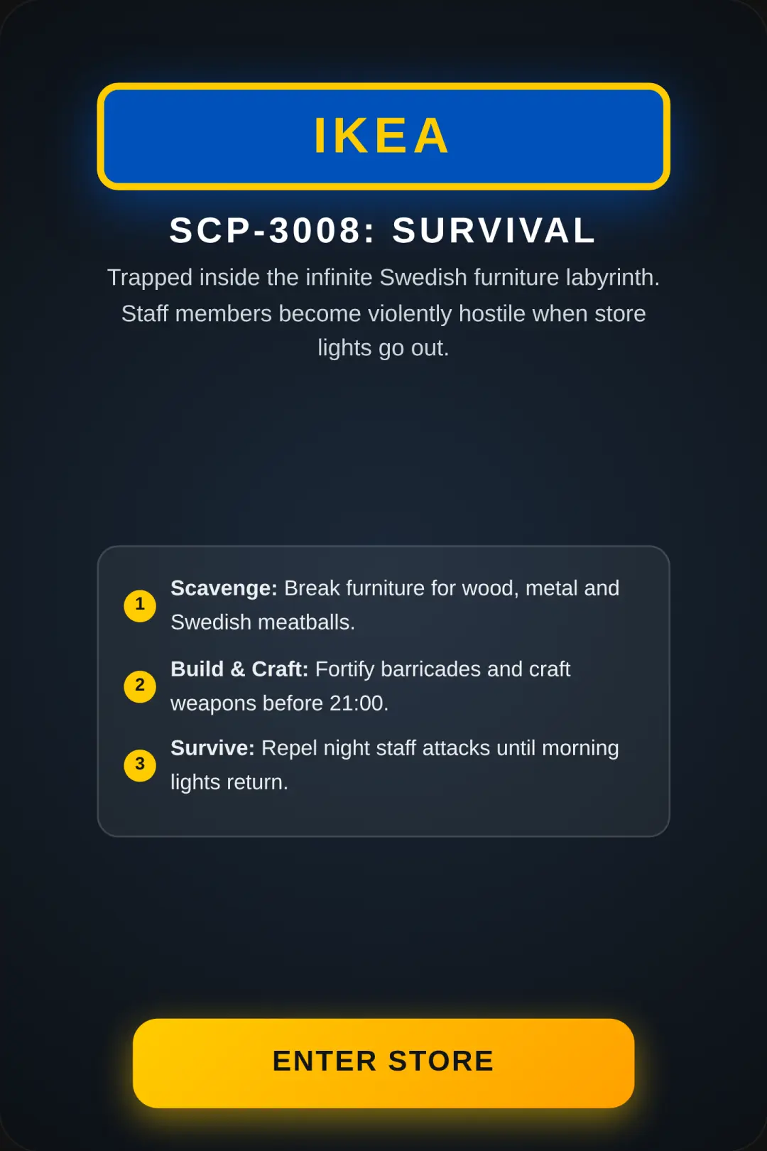 SCP-3008: The Infinite IKEA cover