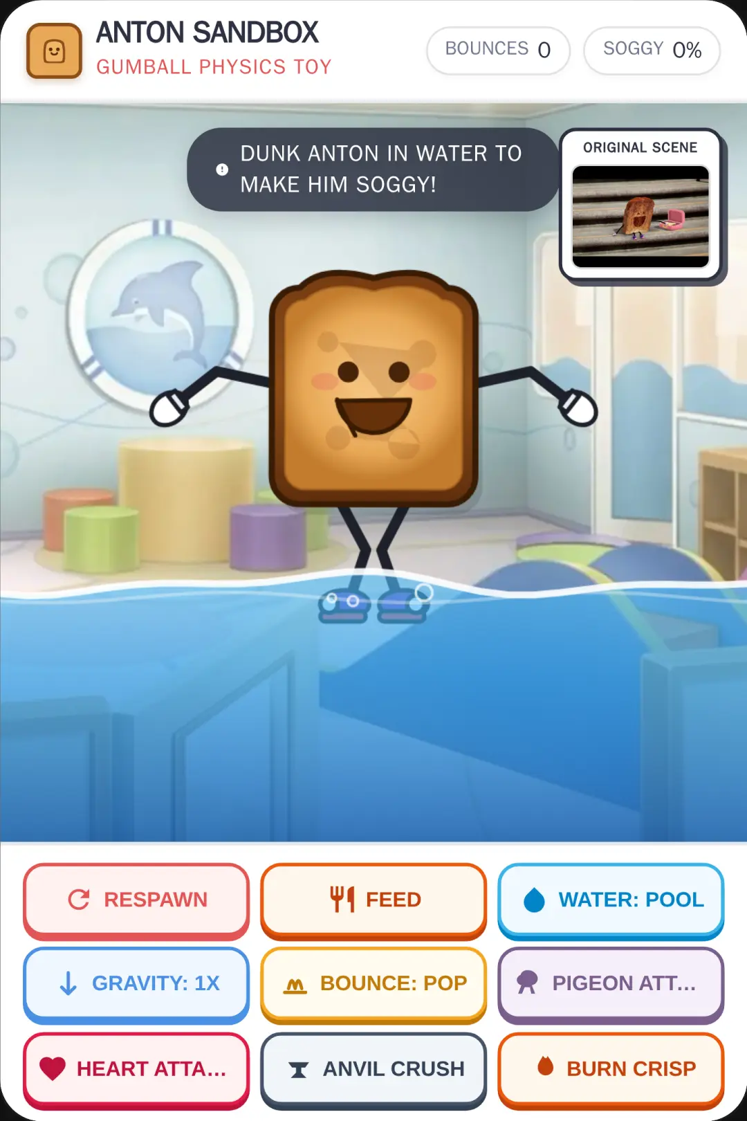 Anton the Toast Ragdoll Sandbox