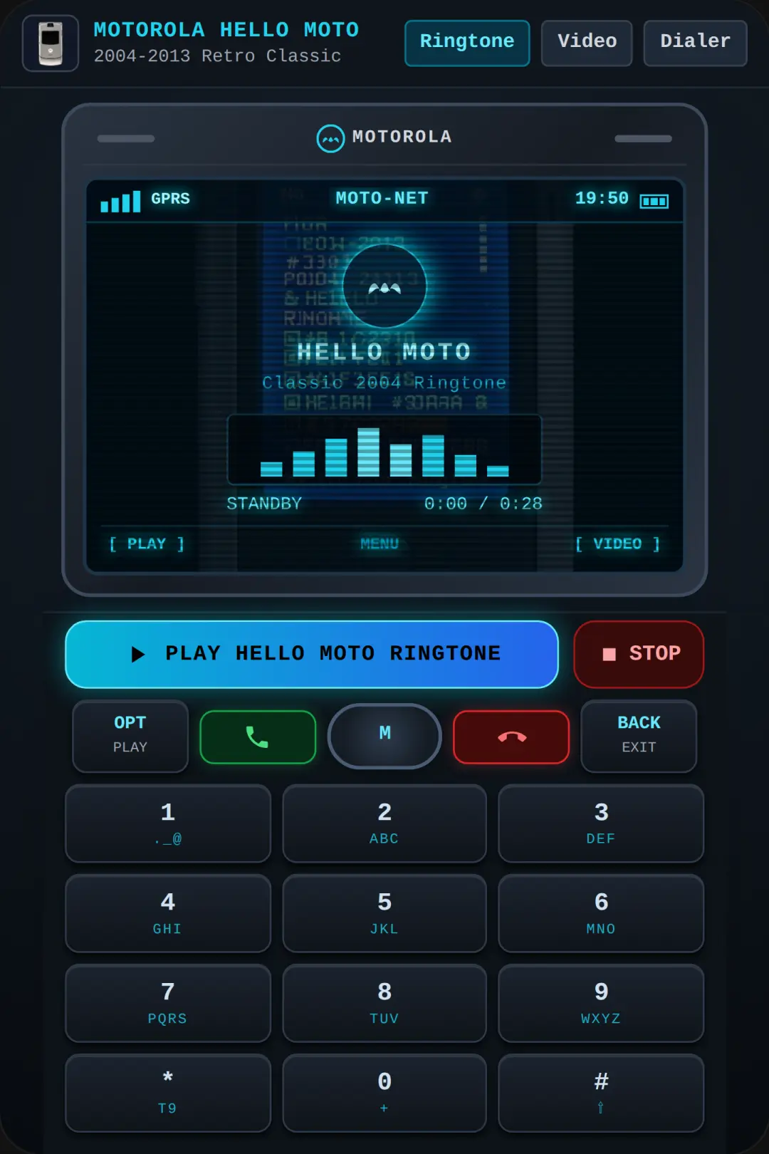 Hello Moto 2004-2013 Retro Phone Simulator cover