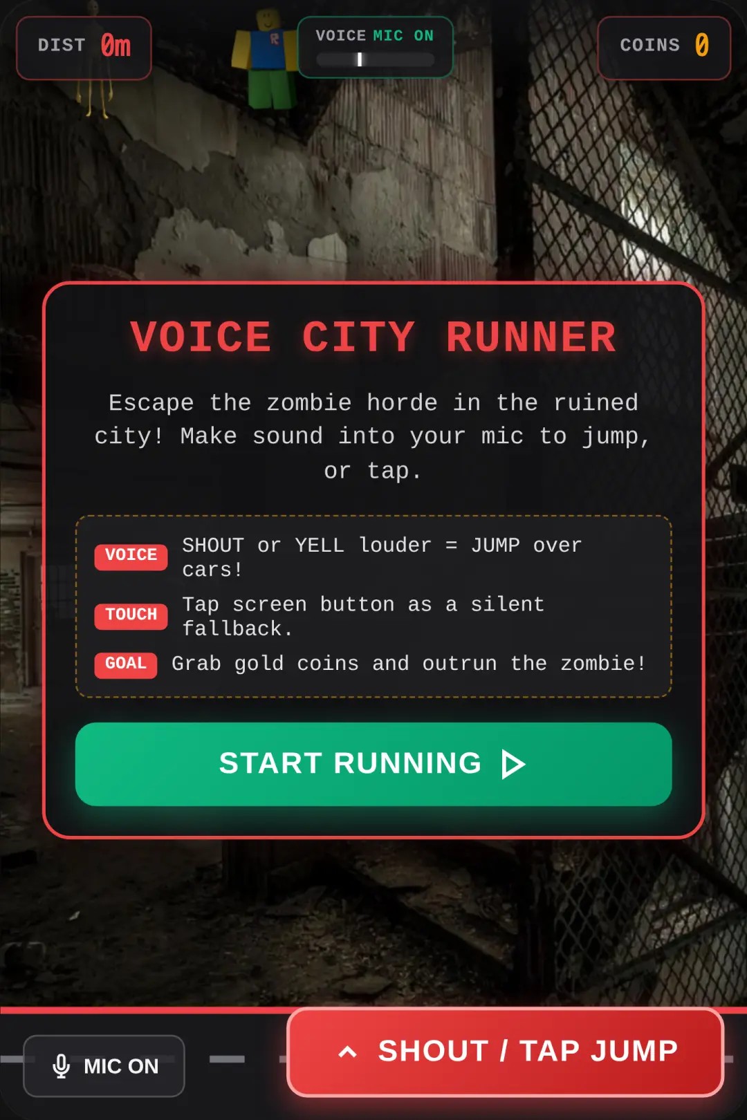Voice City Runner: Zombie Escape cover