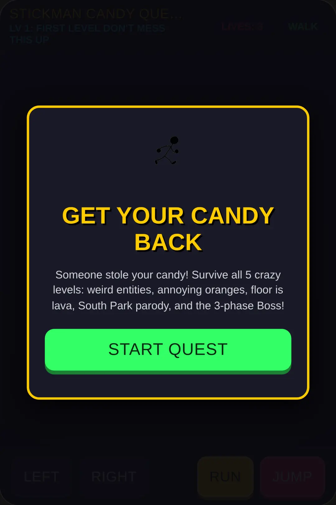 Stickman Candy Quest cover