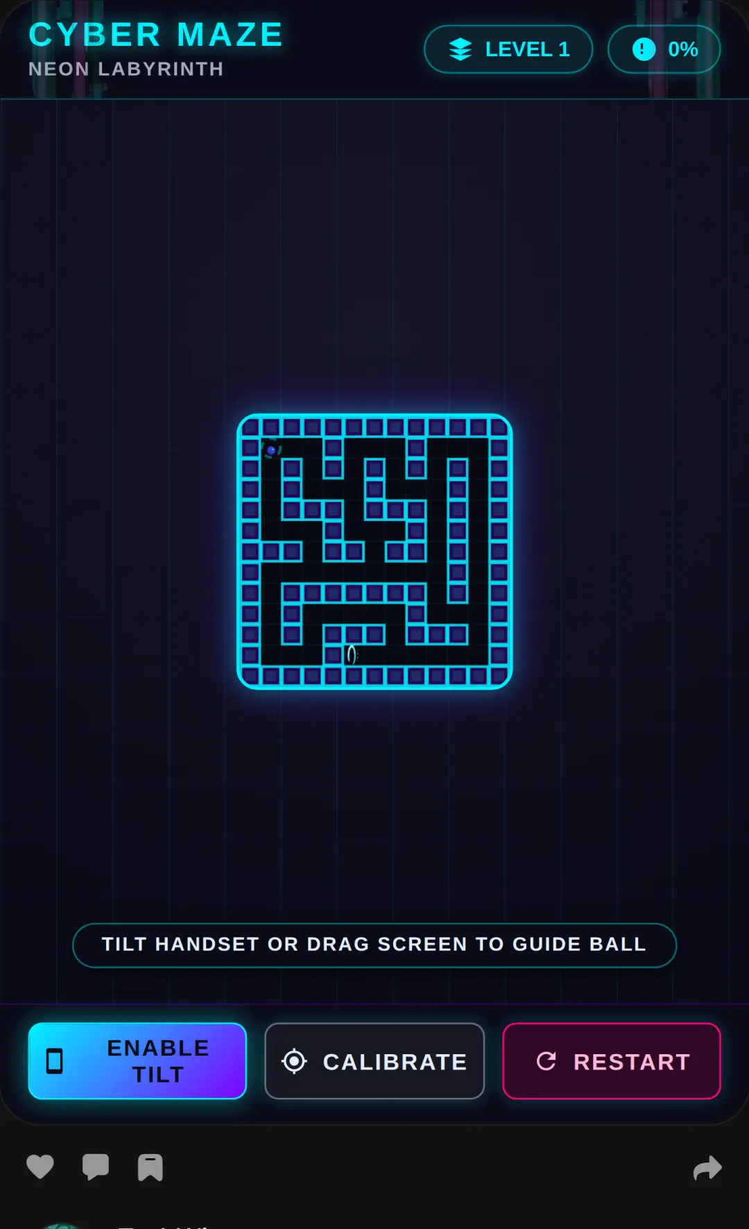 Cyber Maze: Tilt Ball Game cover