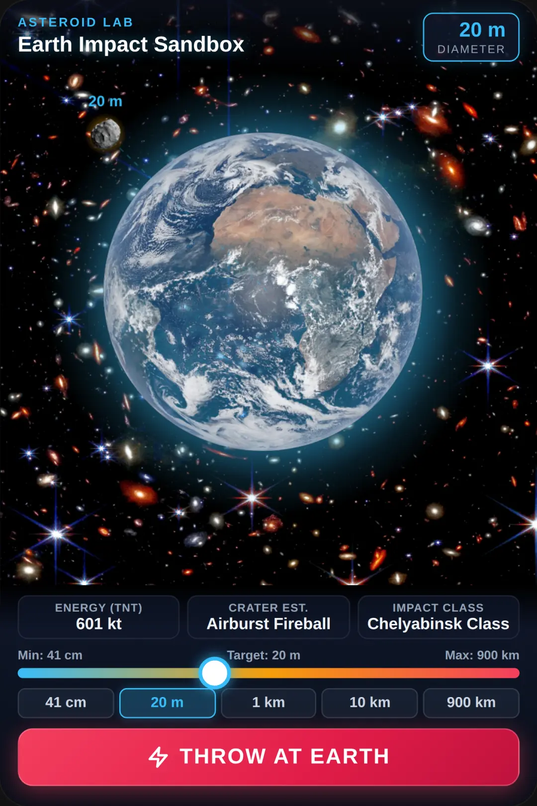 Asteroid Sandbox - Earth Impact Simulator cover