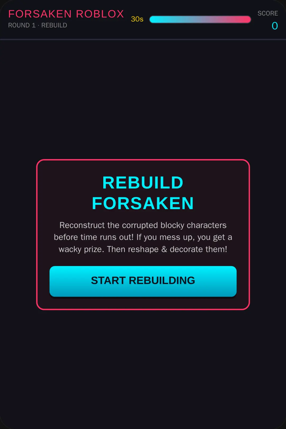Forsaken Roblox Rebuilder cover