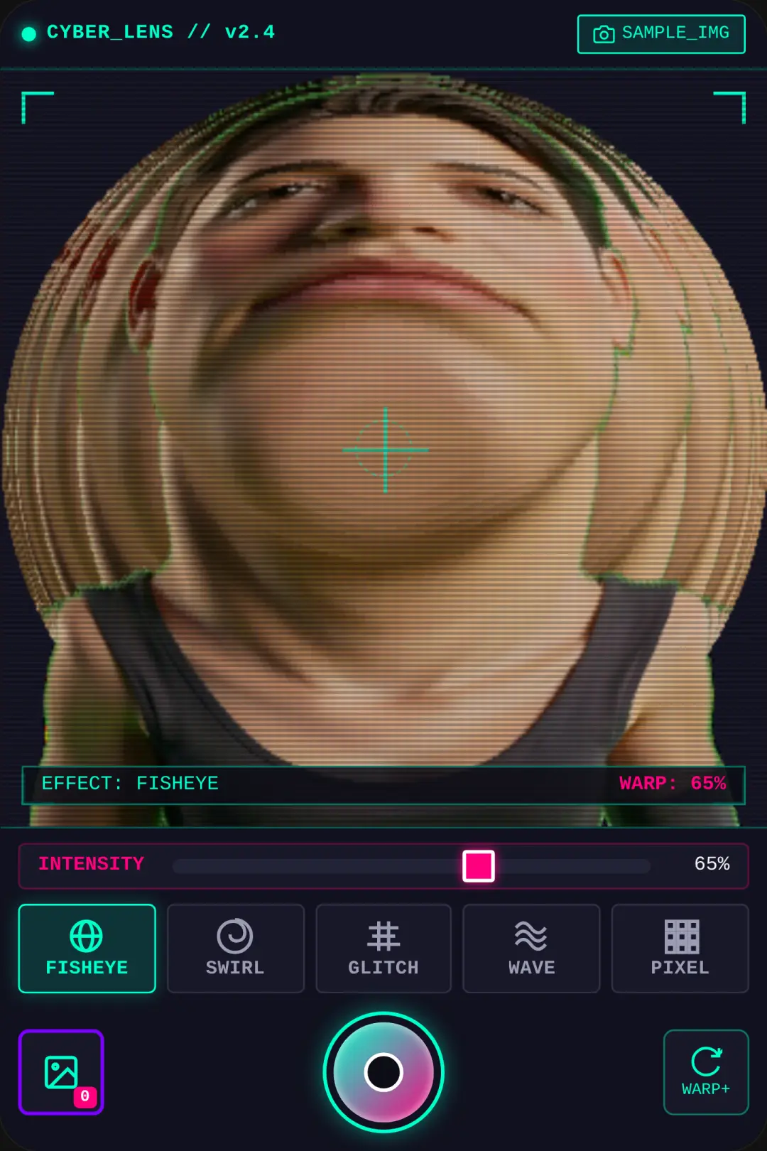 Camera distortion effects warp your faces and make funny faces cover