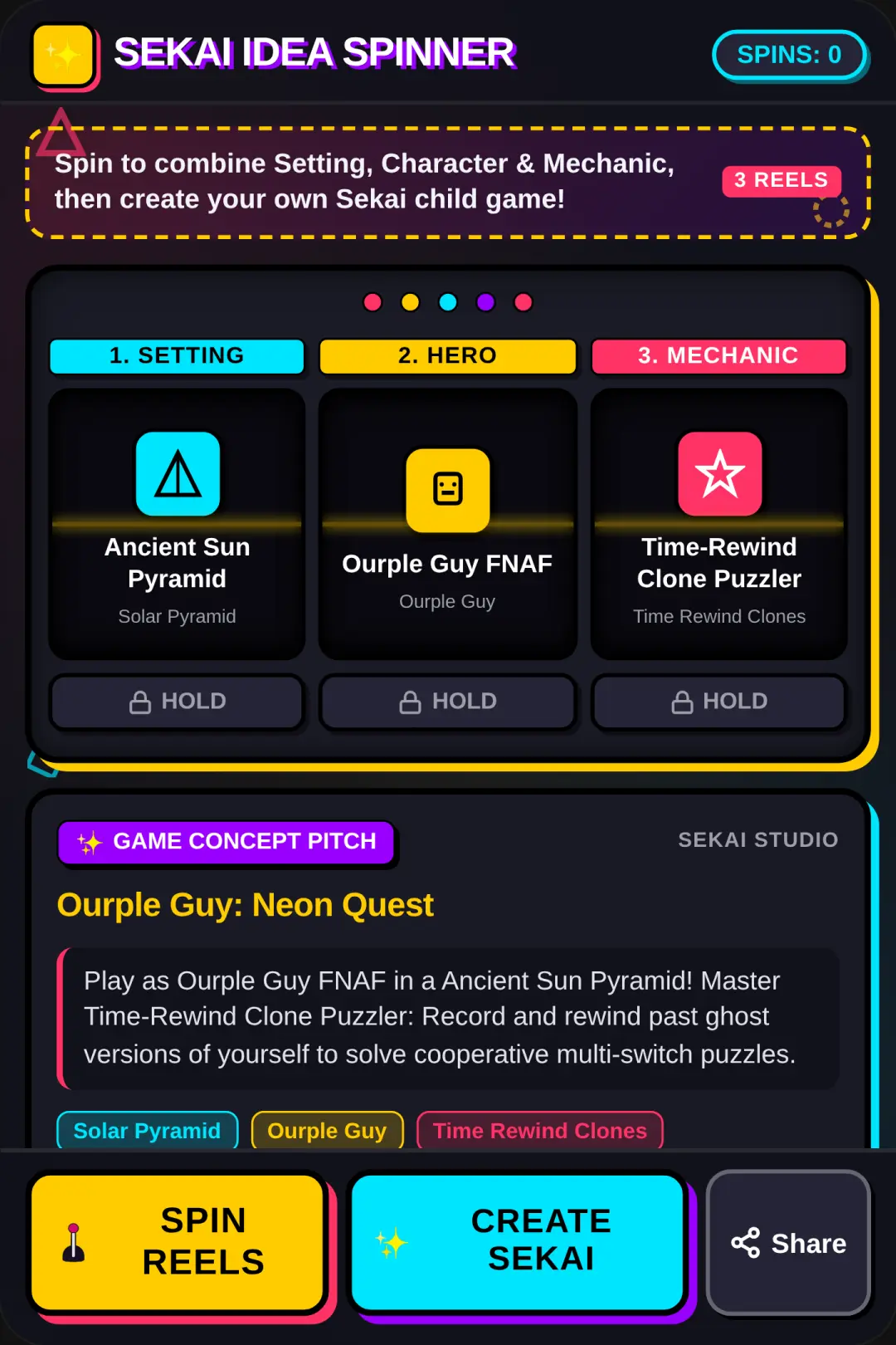 Sekai Game Idea: Slot Machine Creator cover
