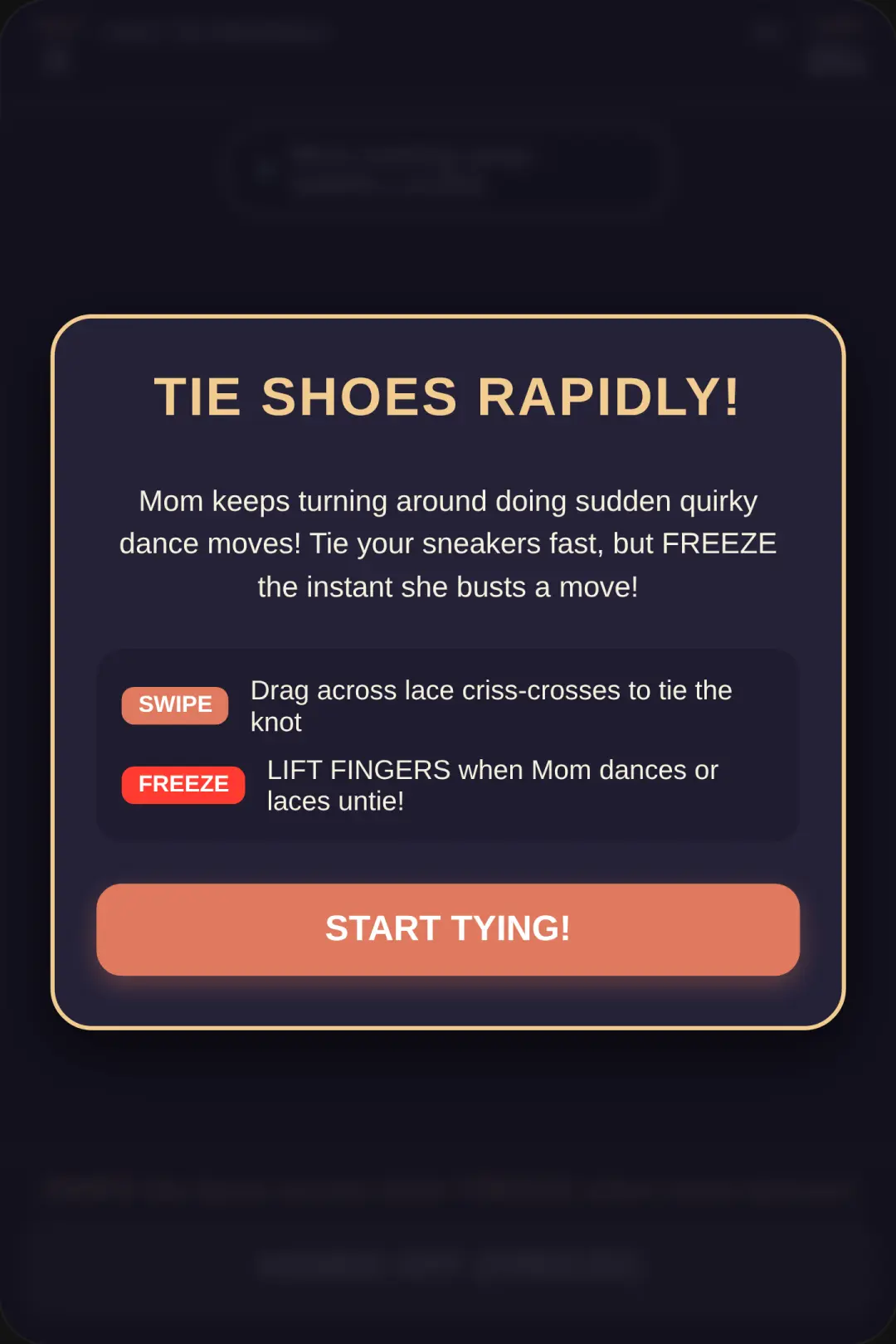 Tie Shoes Rapidly! Quirky Mom Freeze cover