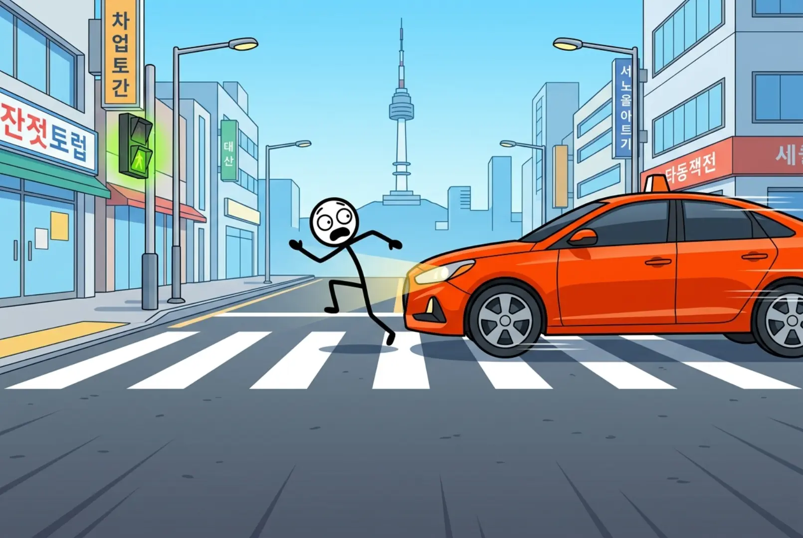 Make Stickman Not Get Hit By Car