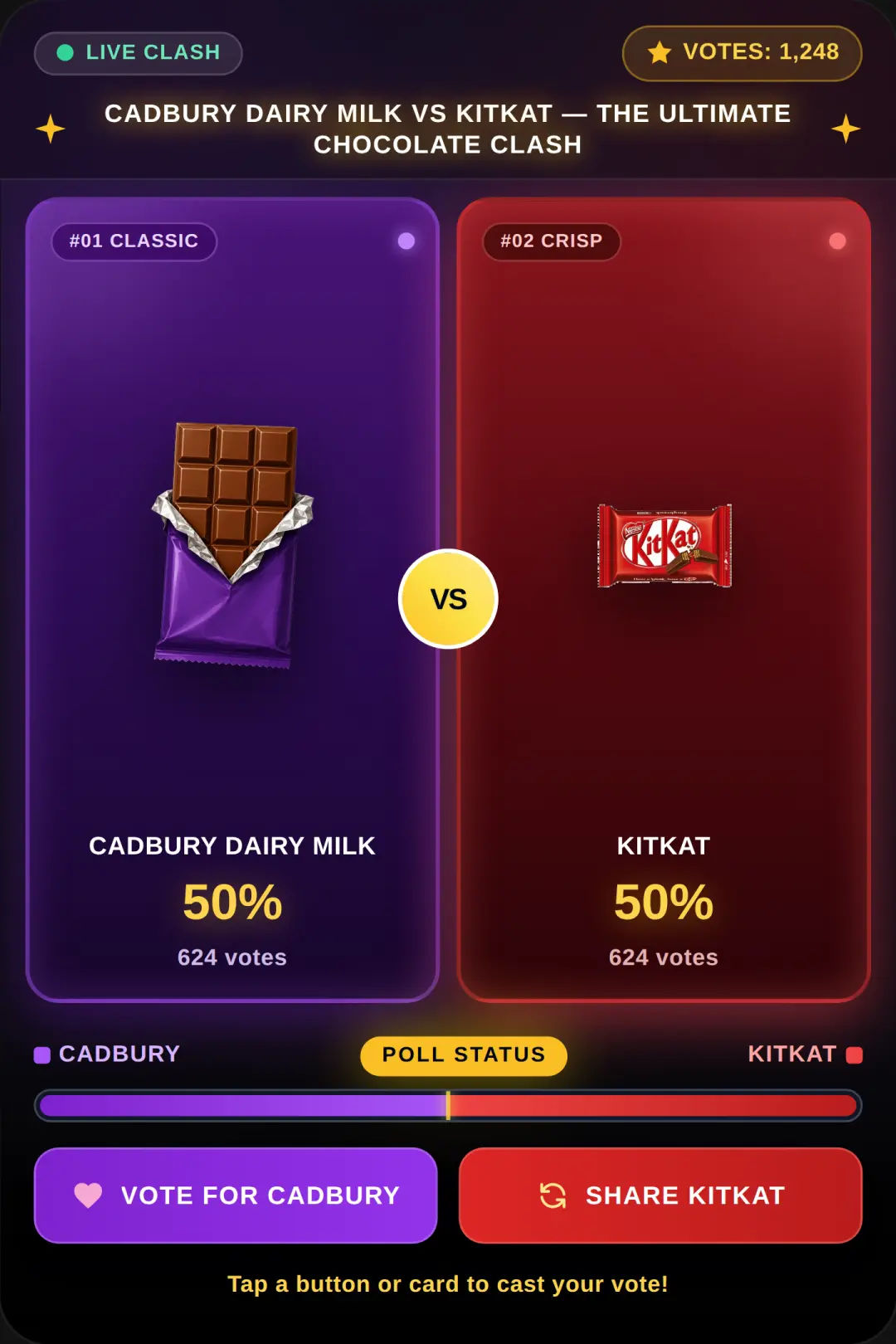 Cadbury Dairy Milk vs KitKat — The Ultimate Chocolate Clash cover