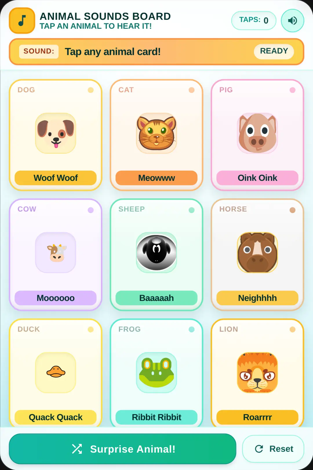 Animal Sounds Soundboard cover
