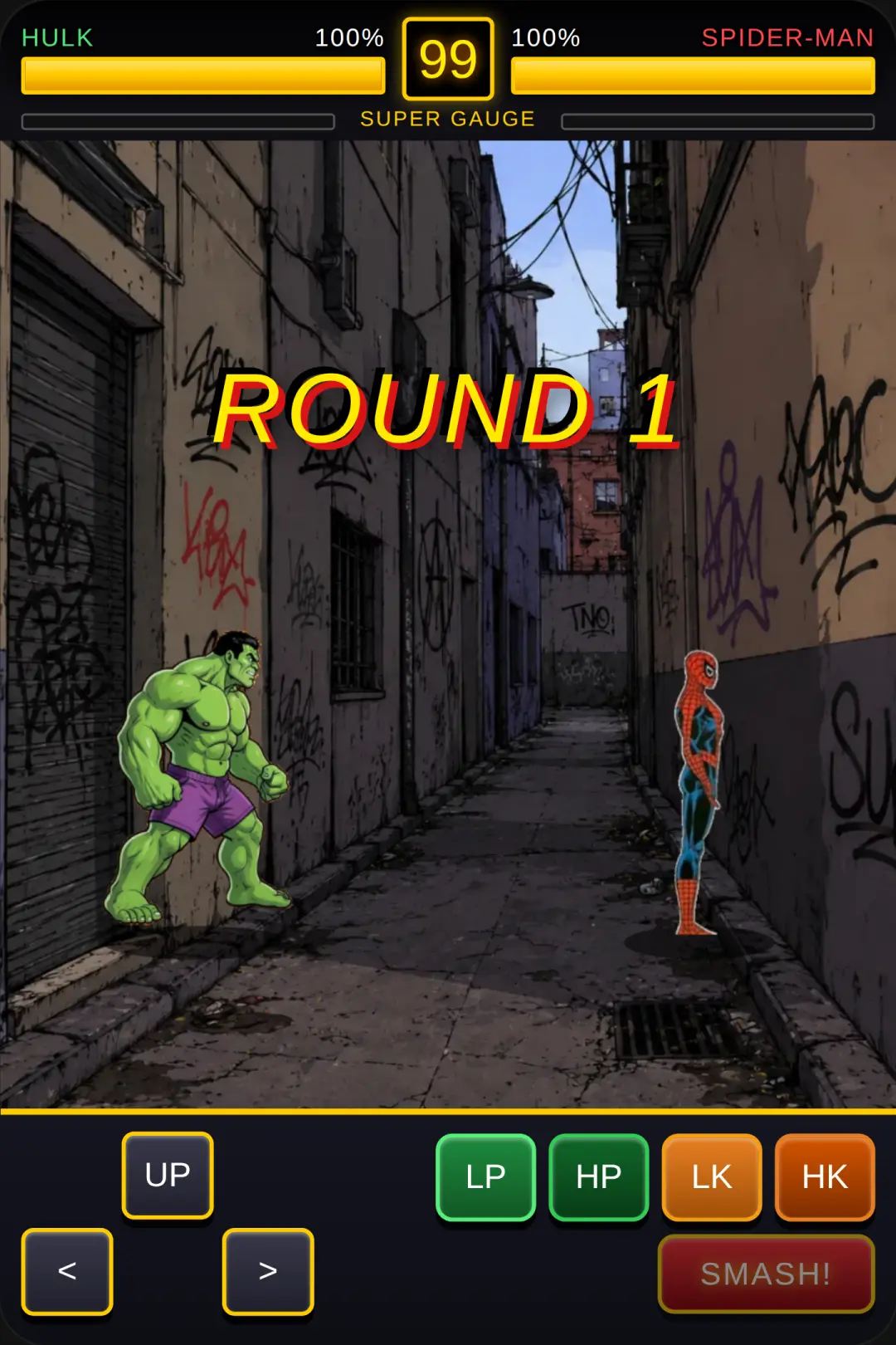 Hulk vs Spider-Man - Marvel Street Fighter cover