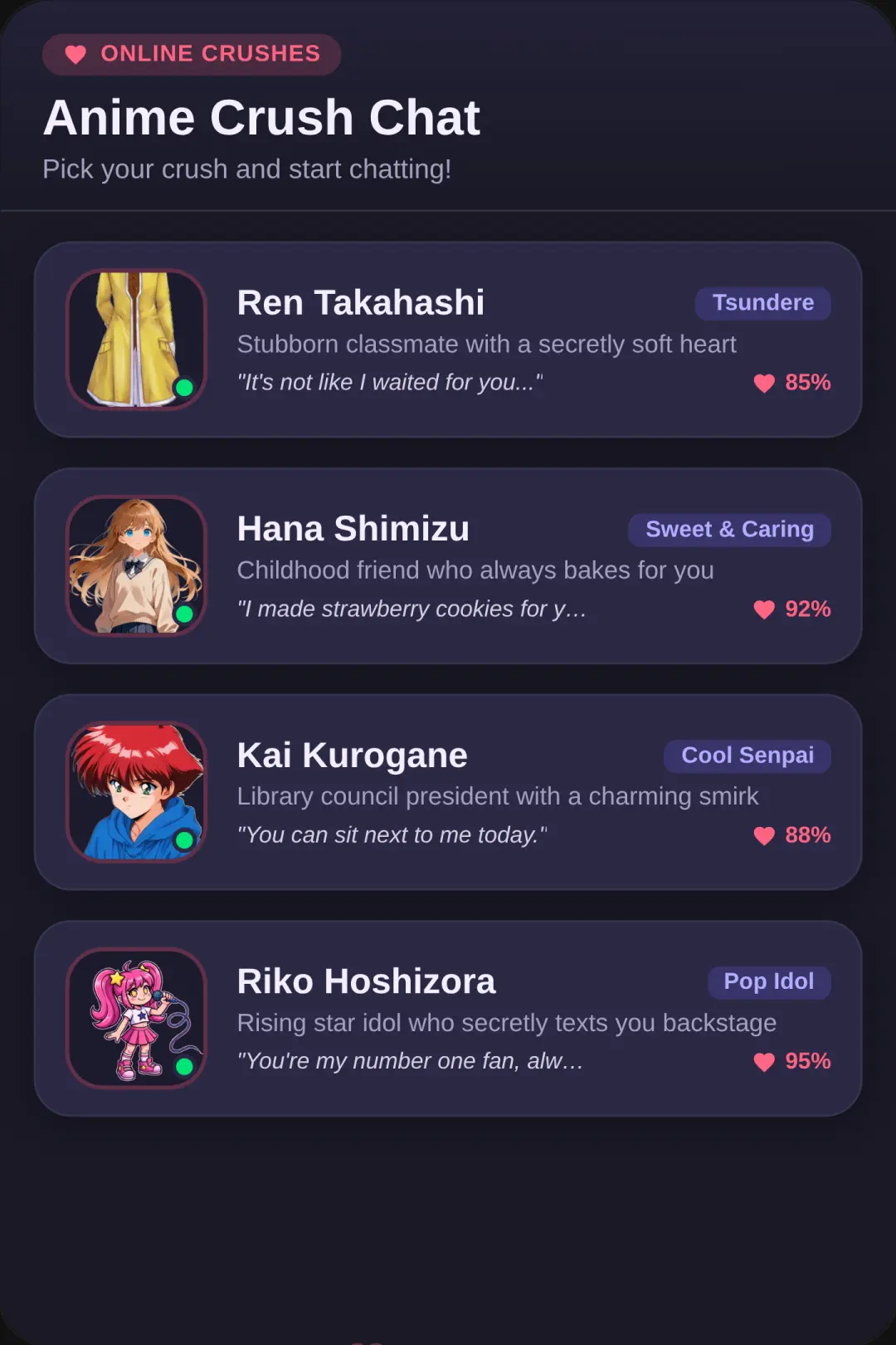 Anime Crush Messenger cover