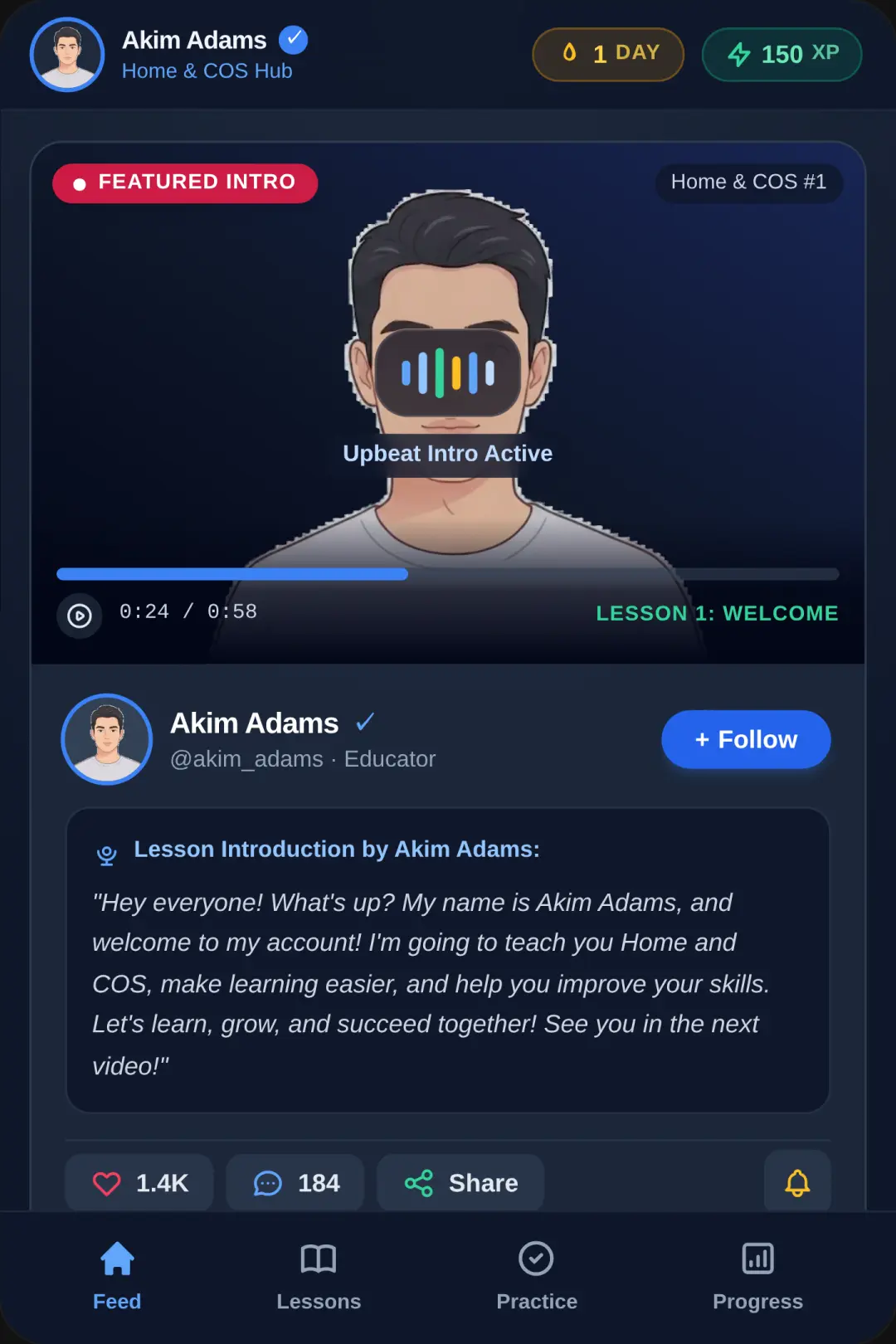 Akim Adams · Home and COS Learning Hub cover