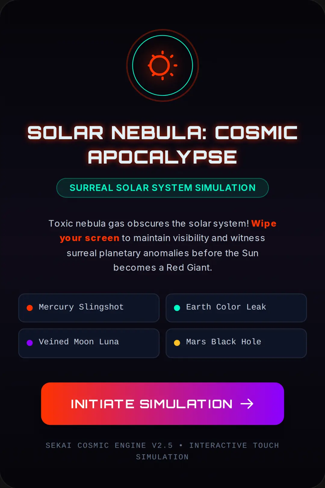 Solar Nebula: Cosmic Apocalypse cover