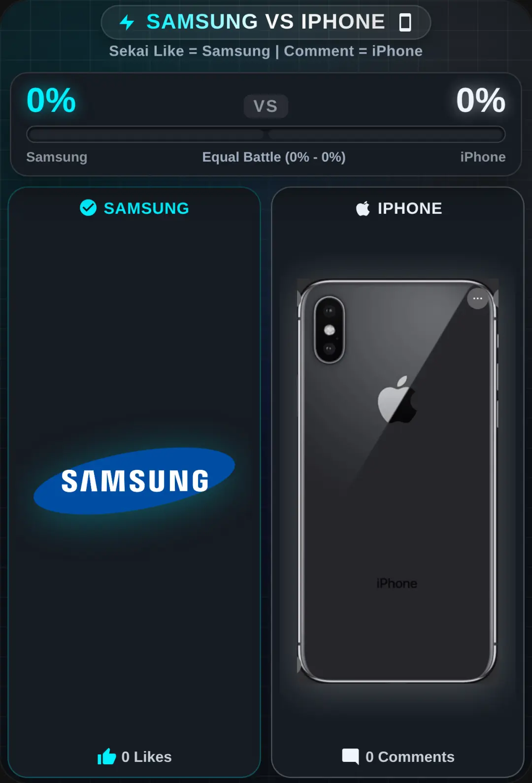 Samsung VS iPhone cover
