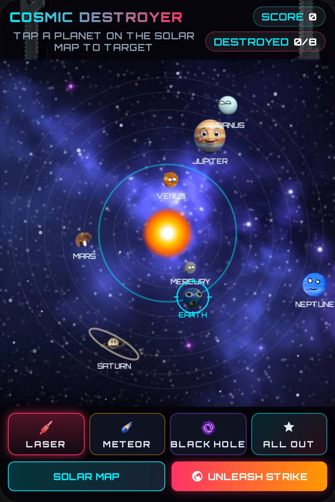 Solar smasher Destroy cosmic cover