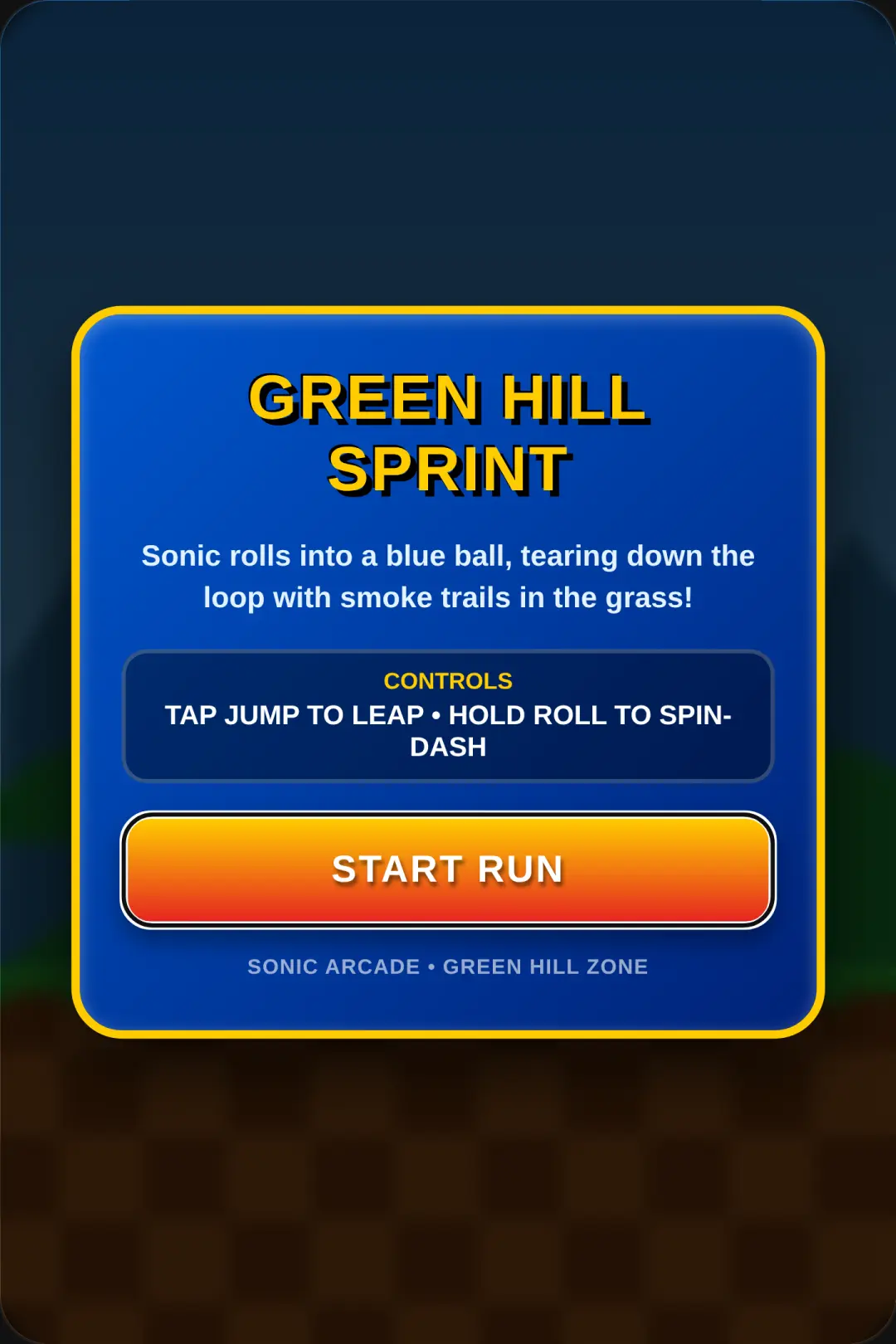 Sonic Green Hill Sprint cover