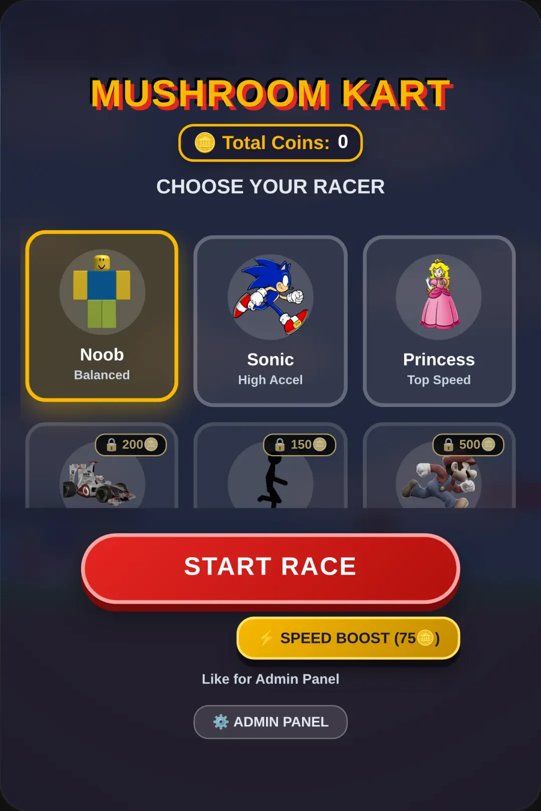 Mushroom Kart 2D cover