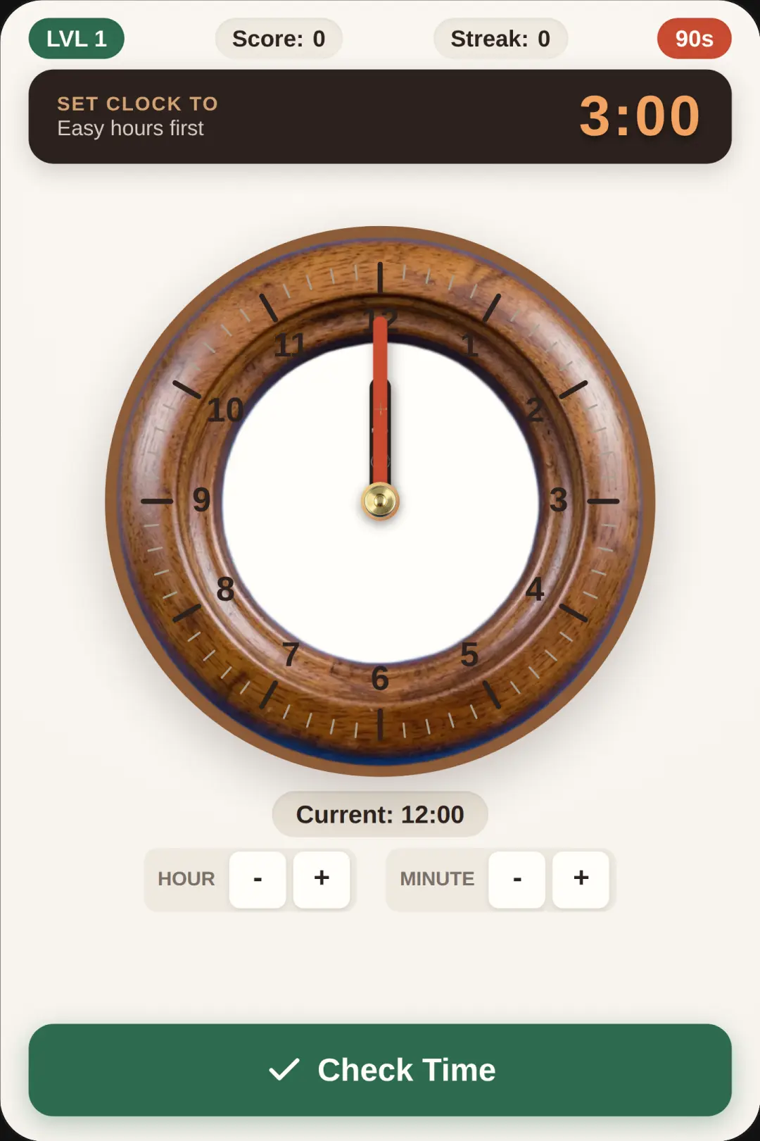 Clock Match Puzzle cover