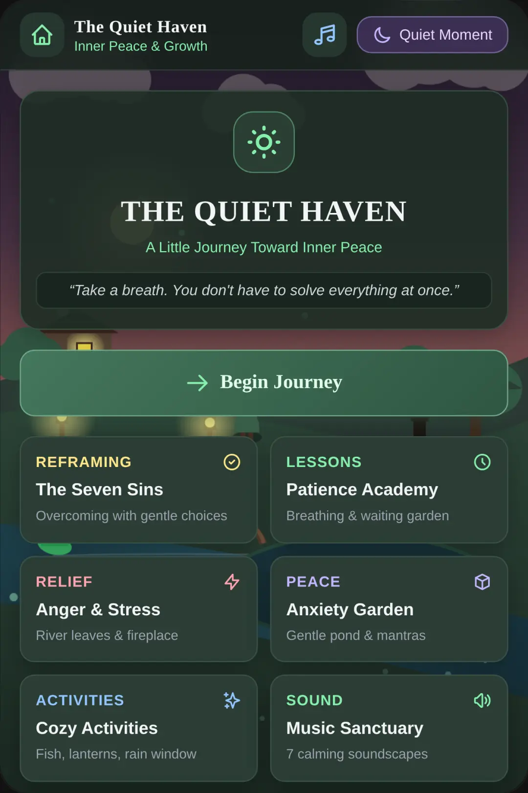 The Quiet Haven — A Little Journey Toward Inner Peace cover