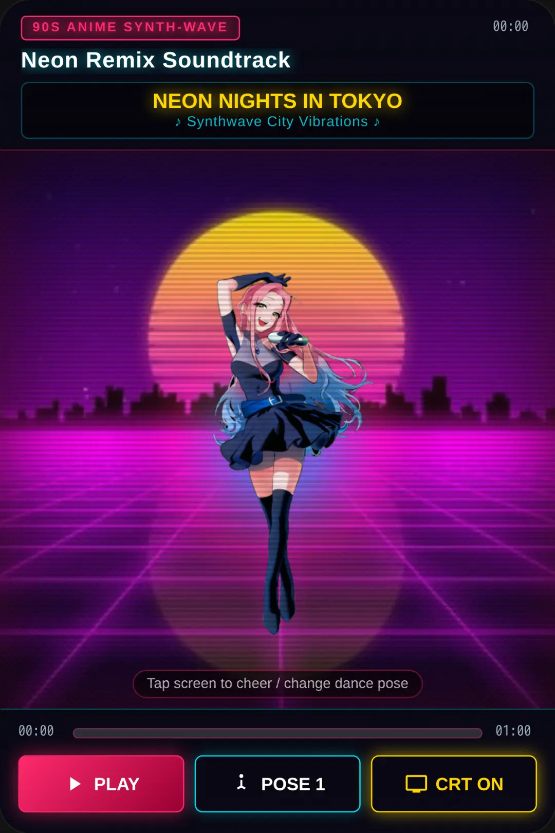 Retro Anime Synthwave Music Video cover