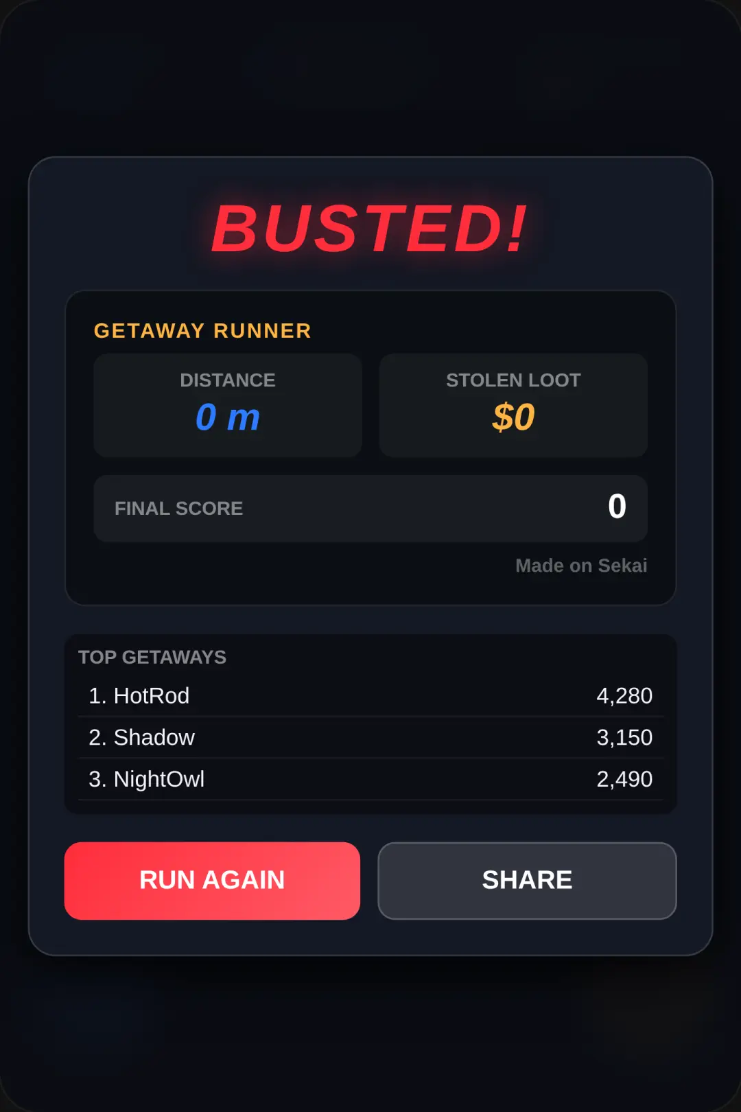 Getaway Runner cover