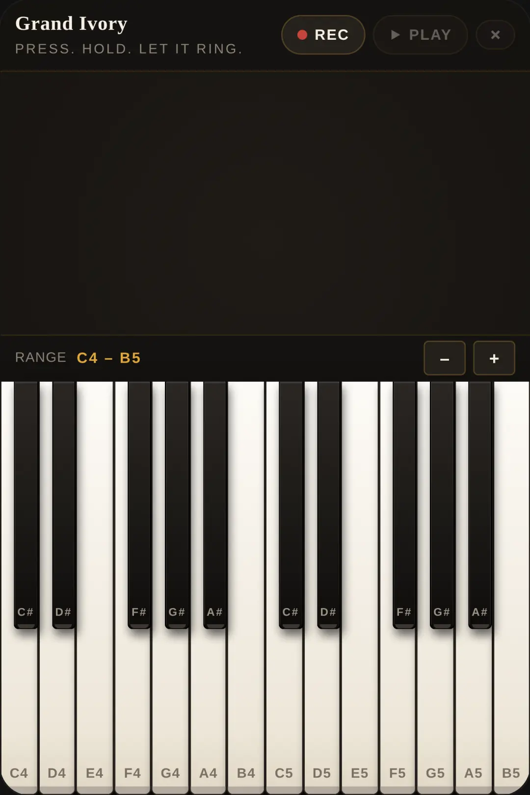 Grand Ivory — Piano Keyboard cover