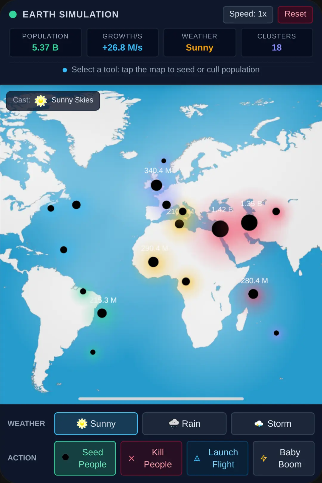 Earth Population & Weather Simulator cover