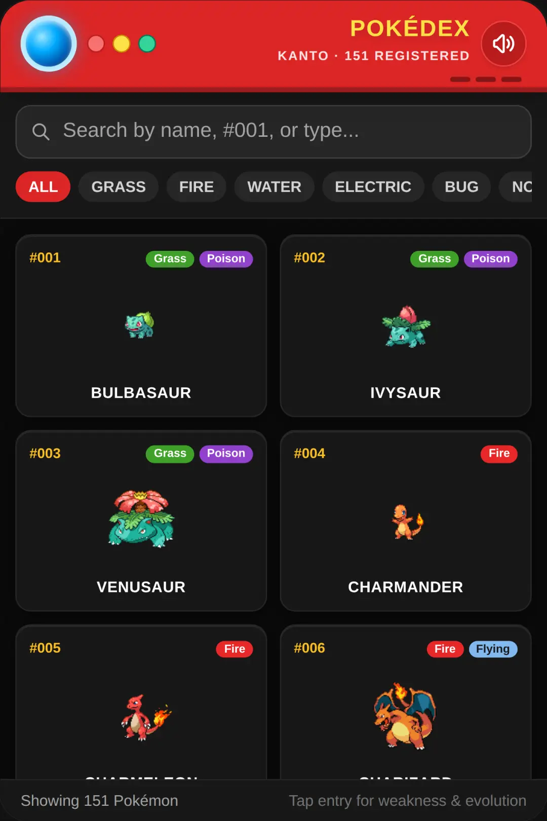 Kanto Pokédex · Region 1 cover