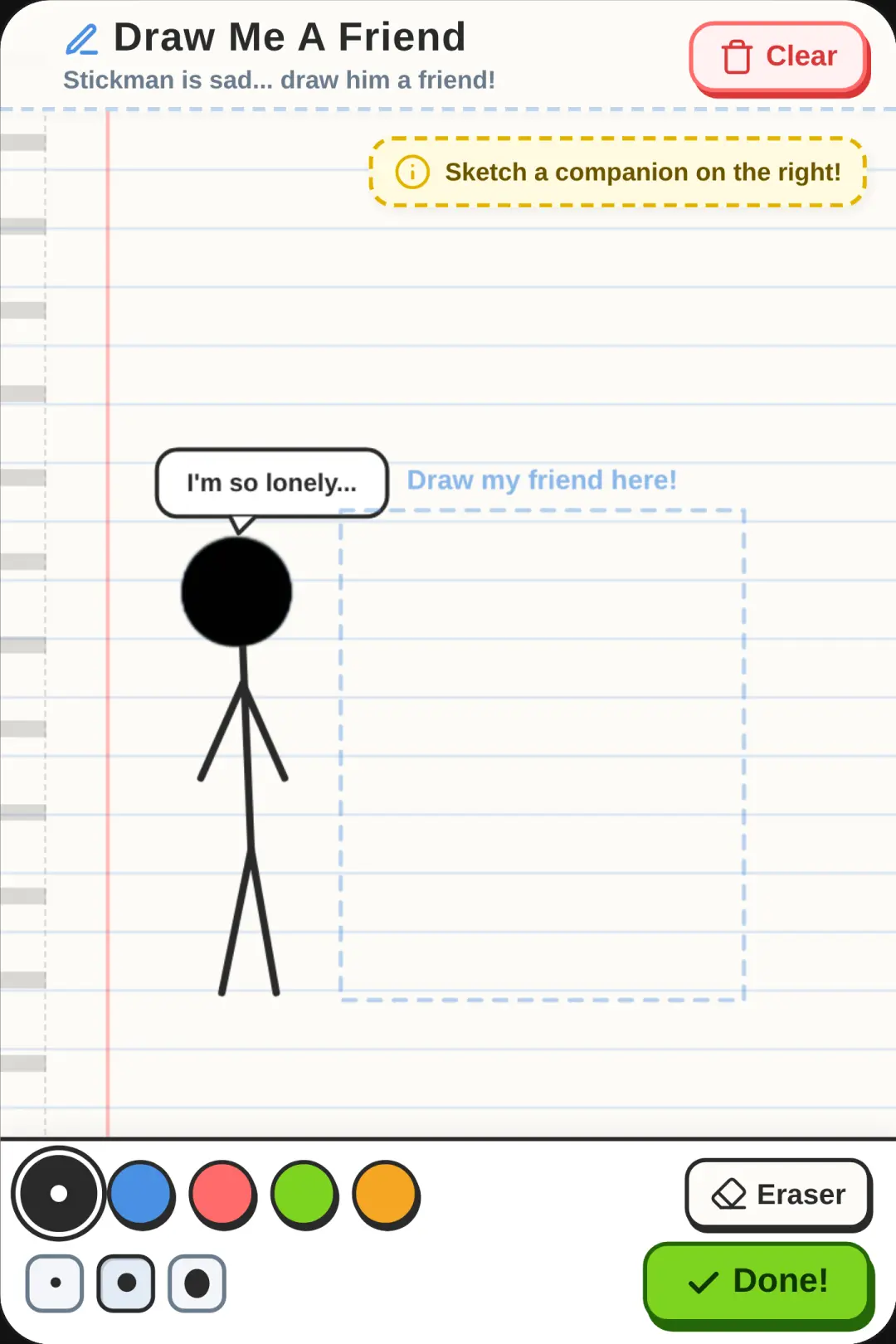 Draw Me A Friend - Paper Stickman cover