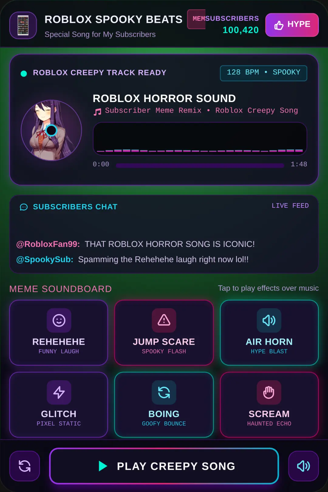 Roblox Spooky Beats Soundboard cover
