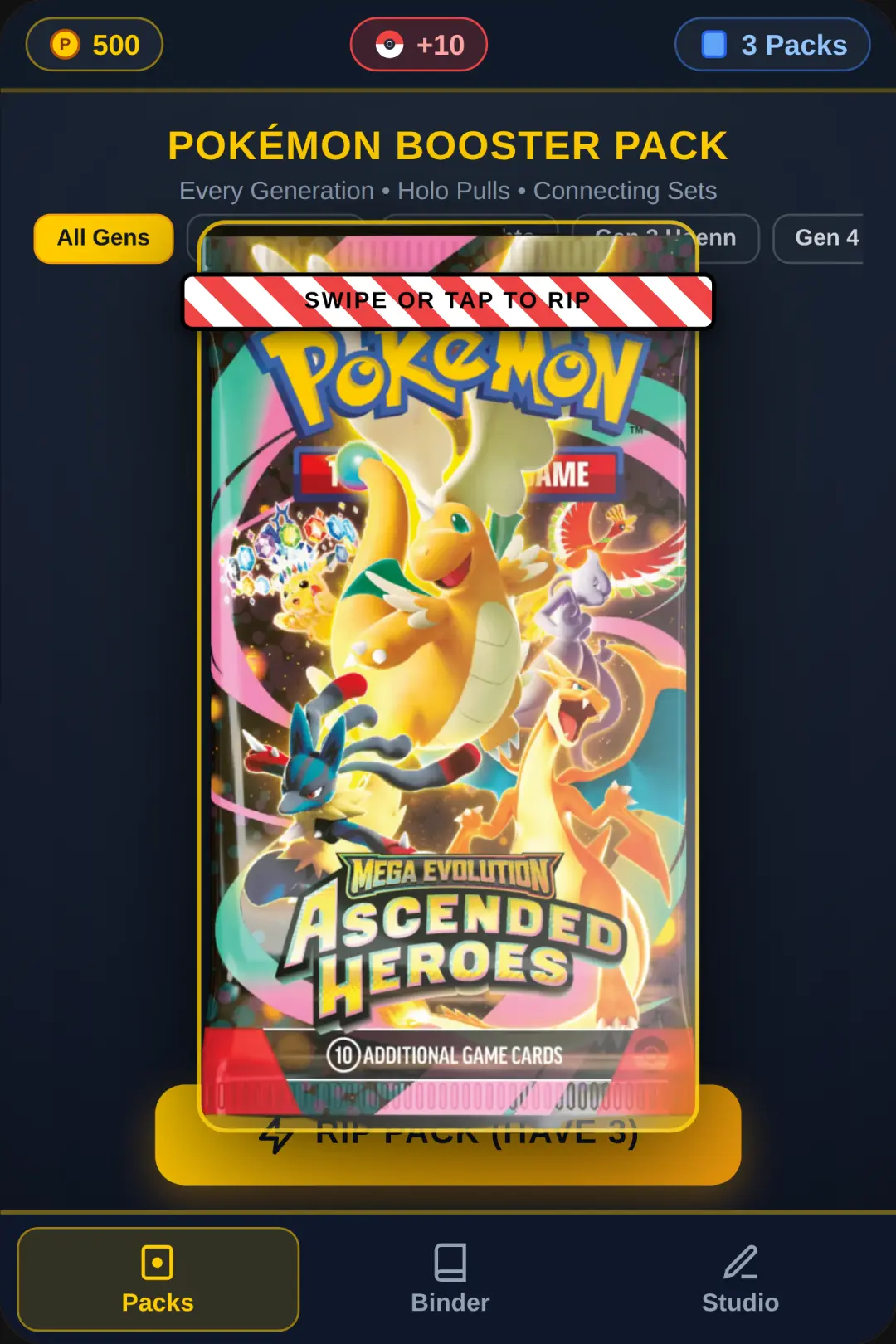 PokéPack Legends - TCG Pack Opening & Binder Studio cover