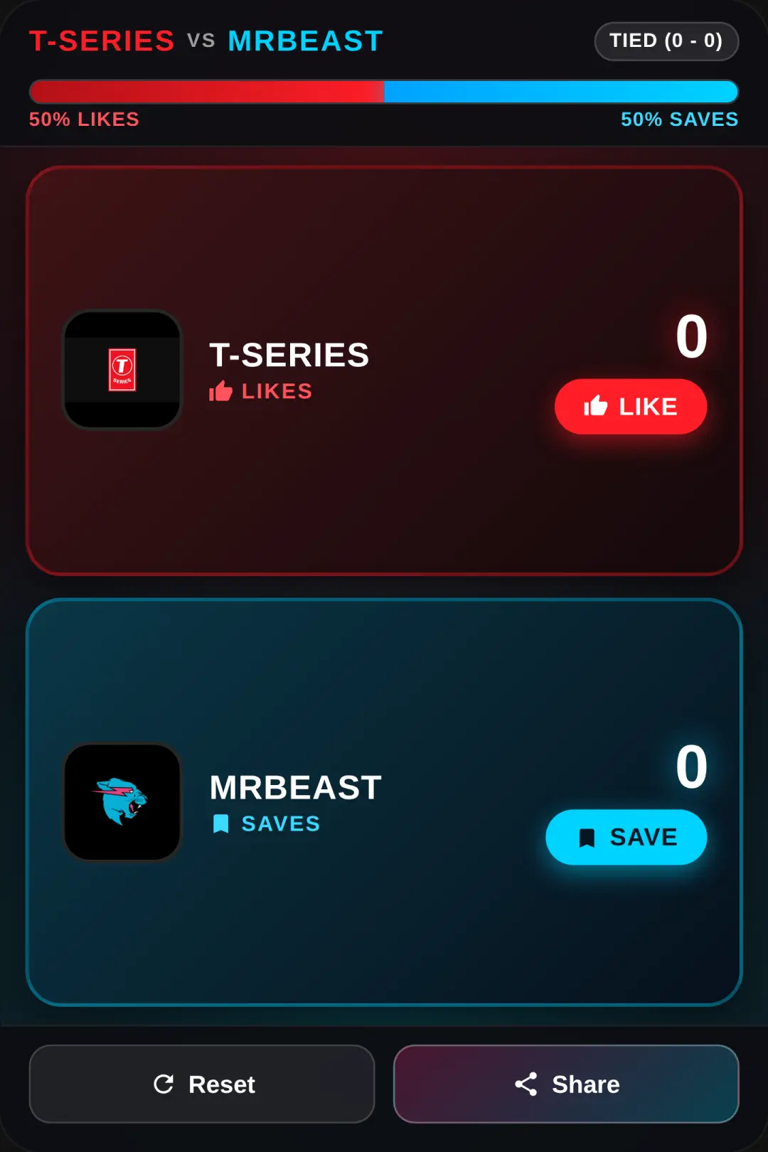 T-Series vs MrBeast - Vote Battle cover