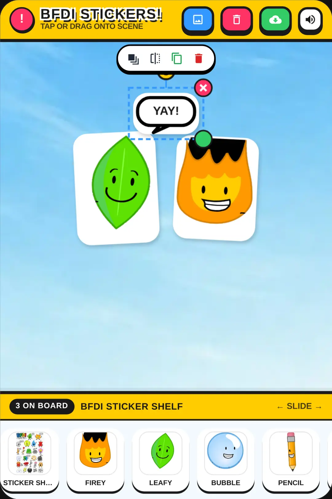 BFDI Stickers! cover