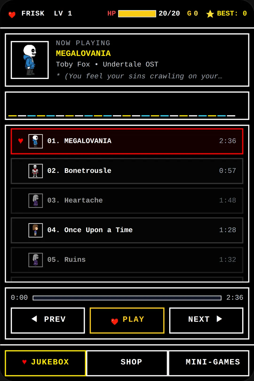 UNDERTALE JUKEBOX & ARCADE cover