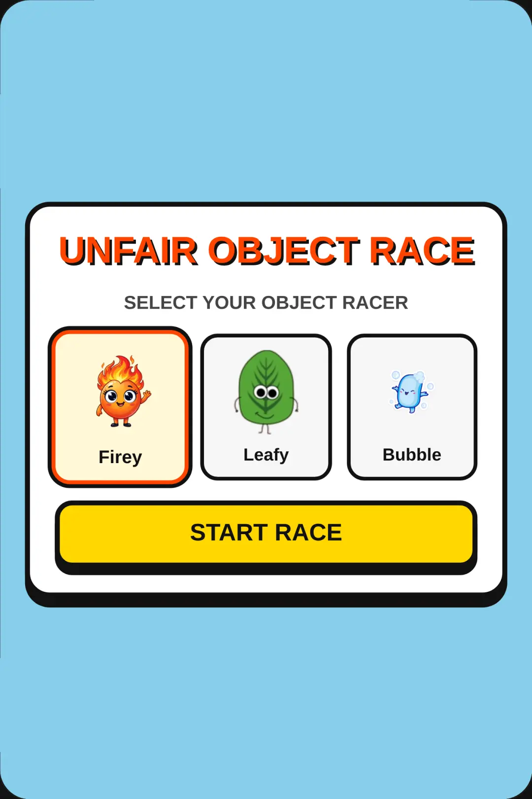 Unfair Object Race cover