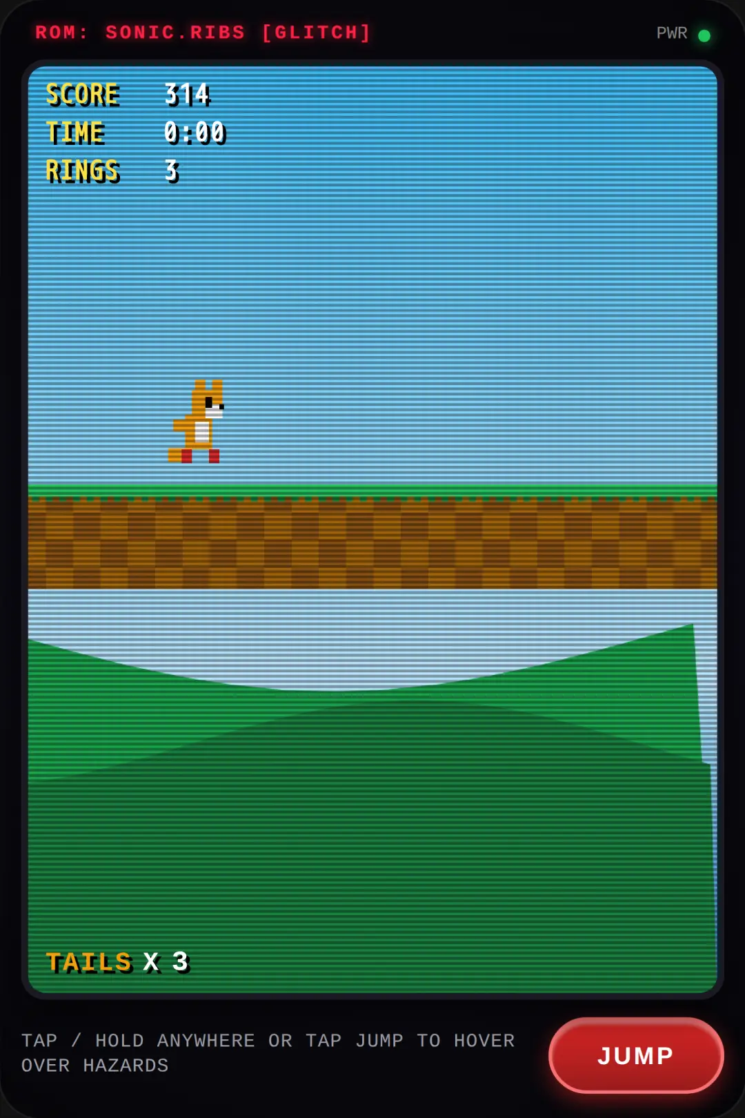 Sonic.Ribs: The Glitched ROM cover