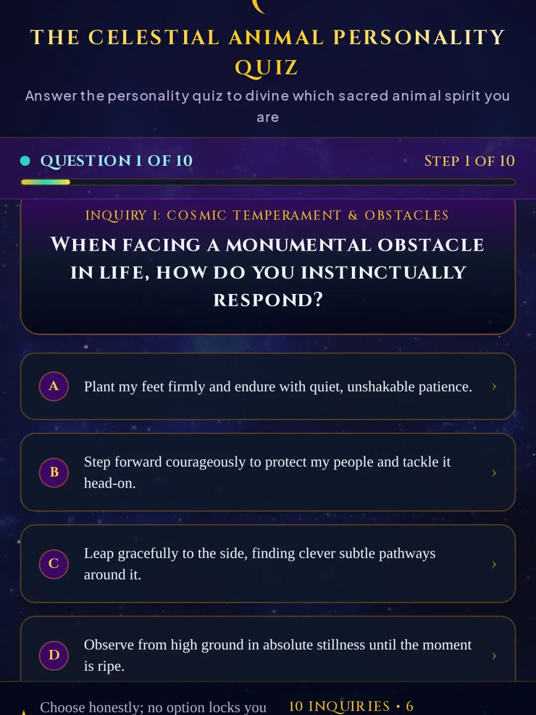 The Celestial Oracle: Personality Quiz cover